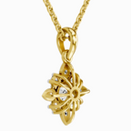 1.12 Carat Round Flower Pendant 14K