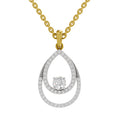 0.69 Carat Round Luna Halo Pendant 14K - Rose Gold