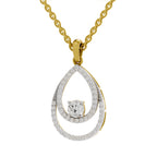 0.69 Carat Round Luna Halo Pendant 14K - Rose Gold