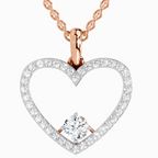 0.92 Carat Heart Shape Pendant 14K - Rose Gold