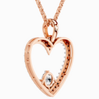 0.92 Carat Heart Shape Pendant 14K - Rose Gold