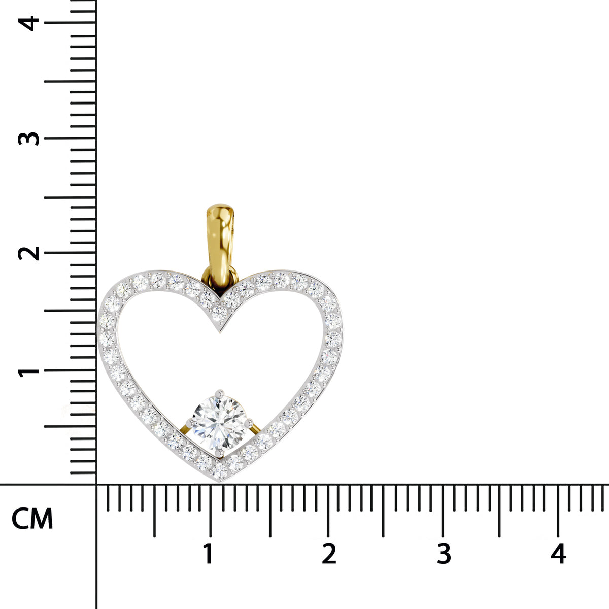 Shimmering Heart Diamond Pendant