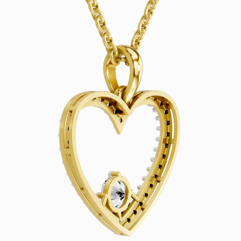 0.92 Carat Heart Shape Pendant 14K