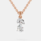Graceful Pear Solitaire Diamond Pendant