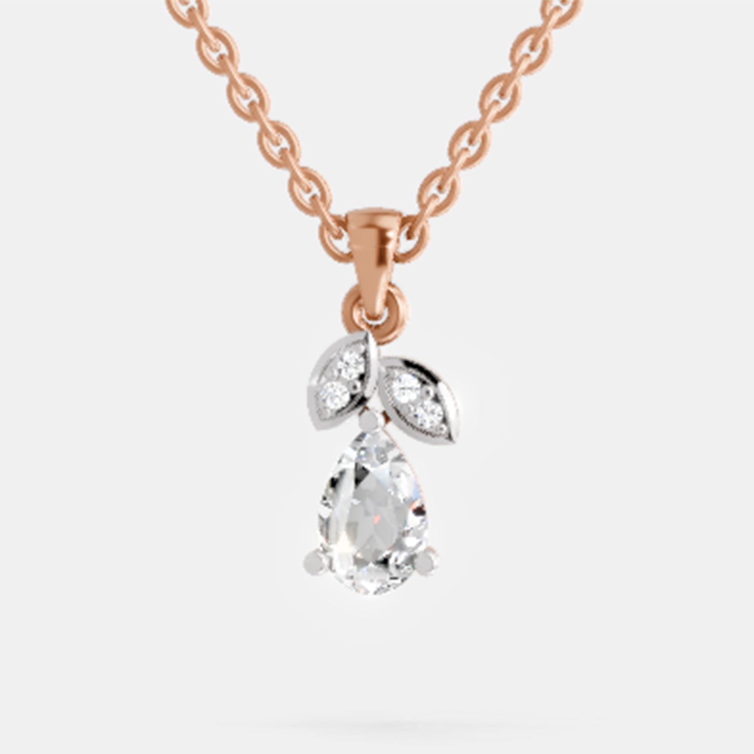 Graceful Pear Solitaire Diamond Pendant