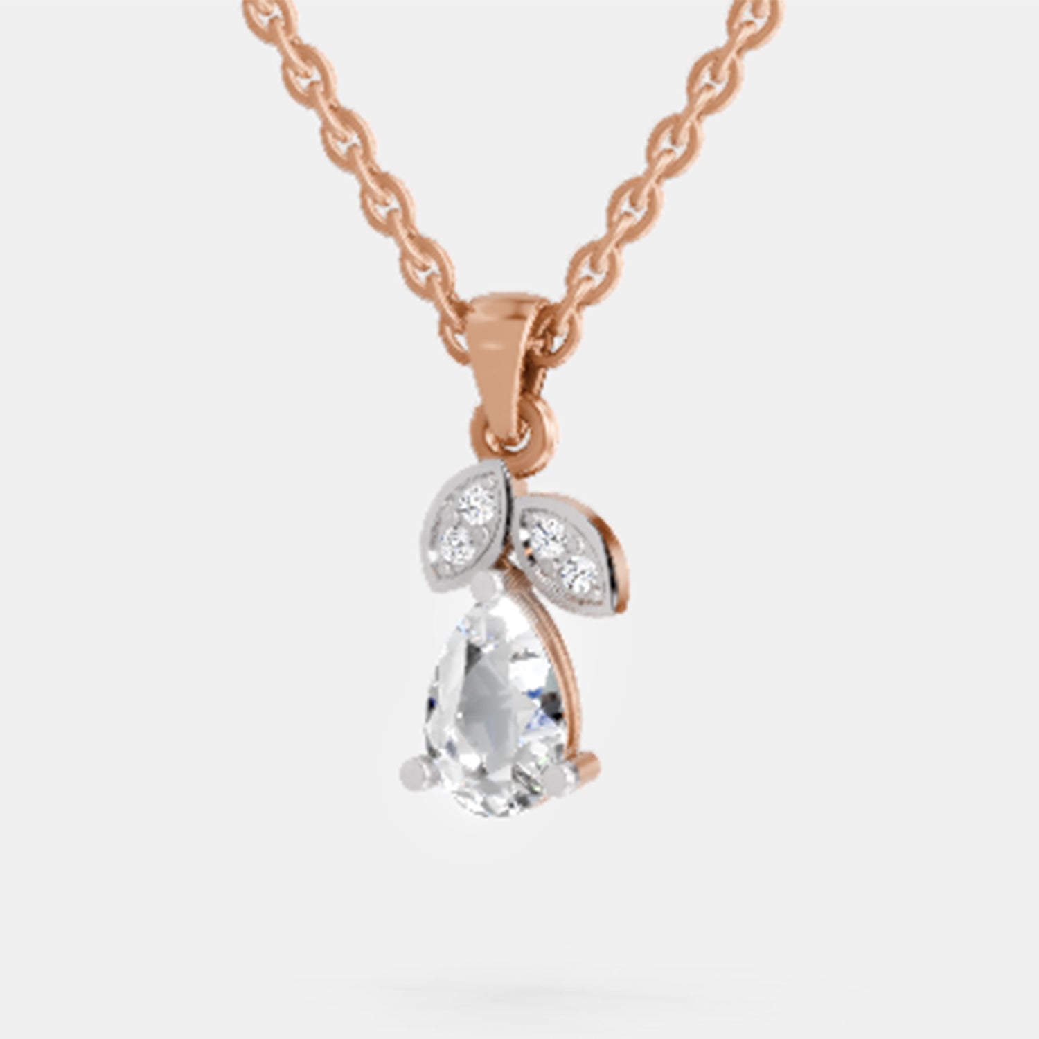 Graceful Pear Solitaire Diamond Pendant