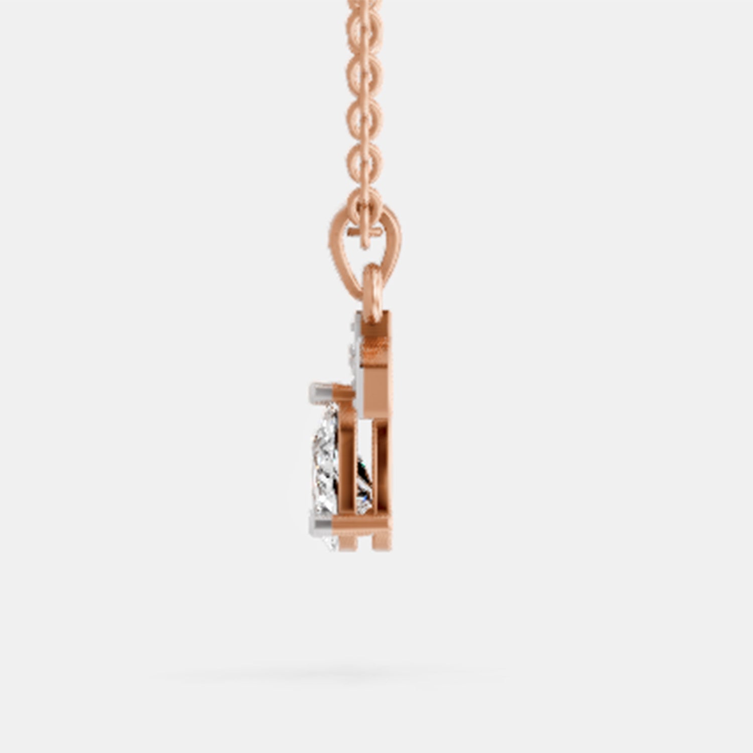 Graceful Pear Solitaire Diamond Pendant