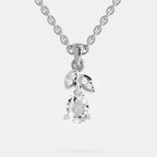 Graceful Pear Solitaire Diamond Pendant