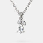 Graceful Pear Solitaire Diamond Pendant
