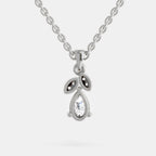 Graceful Pear Solitaire Diamond Pendant