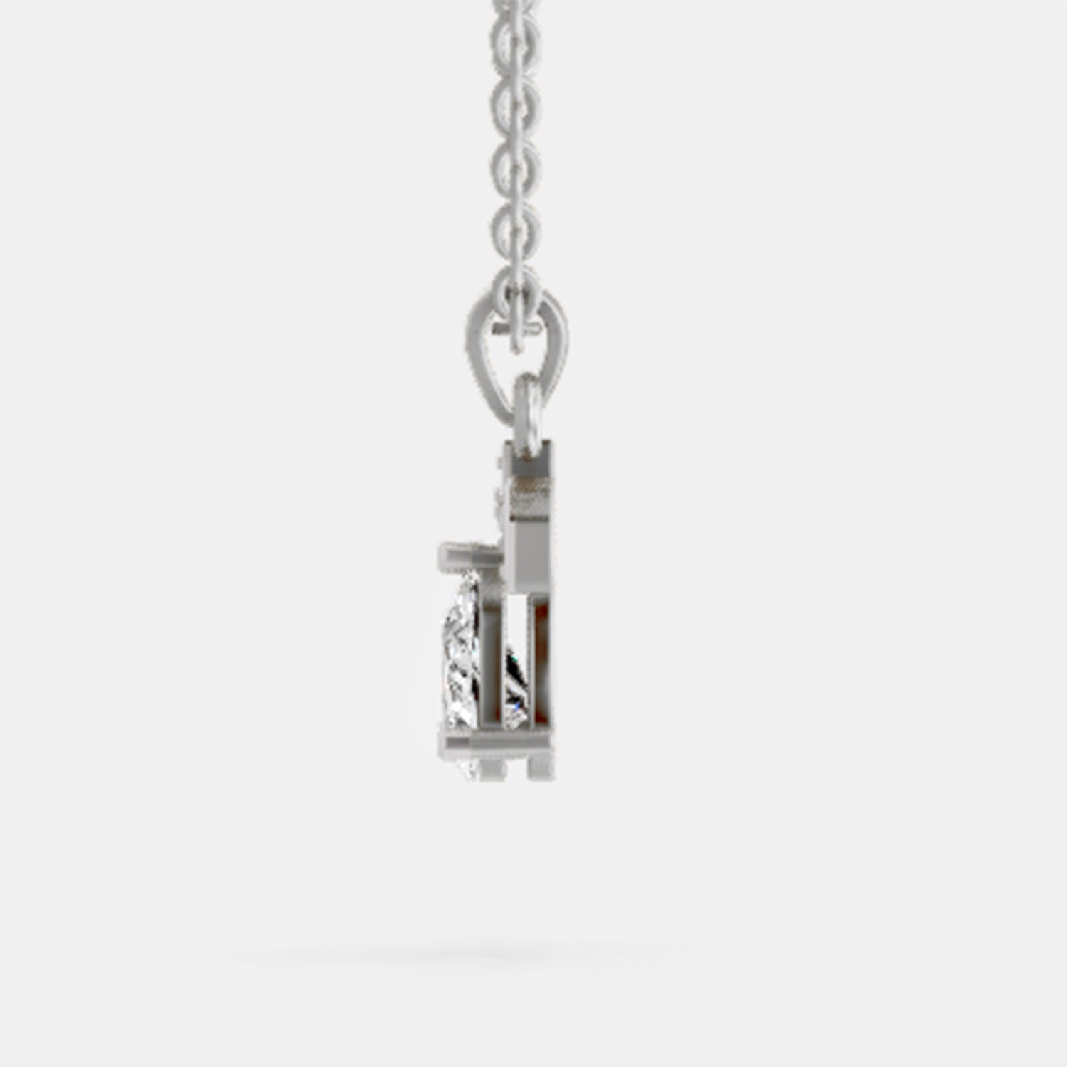 Graceful Pear Solitaire Diamond Pendant