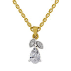 0.84 Carat Pear Shape Solitaire Diamond Pendant 14K - Rose Gold