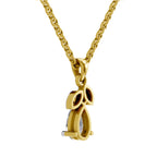 0.84 Carat Pear Shape Solitaire Diamond Pendant 14K - Rose Gold