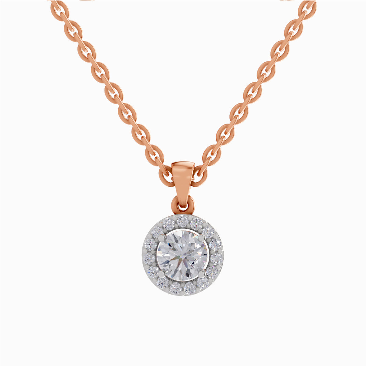 Enchanting Halo Diamond Pendant