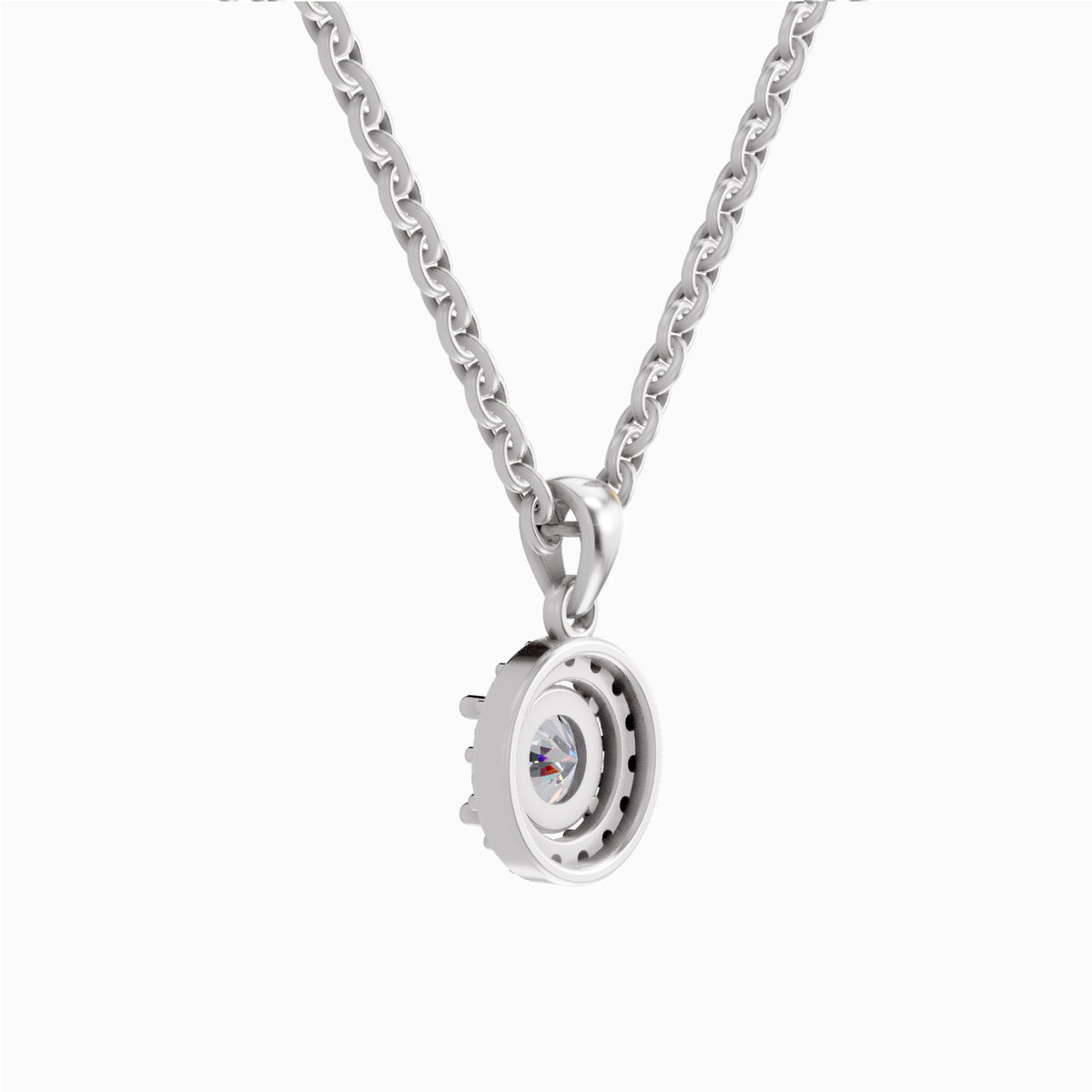 Enchanting Halo Diamond Pendant