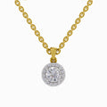 0.62 Carat Halo Diamond Pendant 14K - Rose Gold