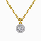 0.62 Carat Halo Diamond Pendant 14K - Rose Gold