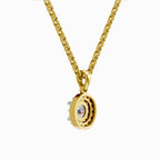 0.62 Carat Halo Diamond Pendant 14K - Rose Gold