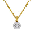 0.50 Carat Halo Diamond Pendant 14K - Rose Gold
