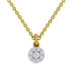 0.50 Carat Halo Diamond Pendant 14K - Rose Gold