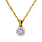 0.50 Carat Halo Diamond Pendant 14K - Rose Gold