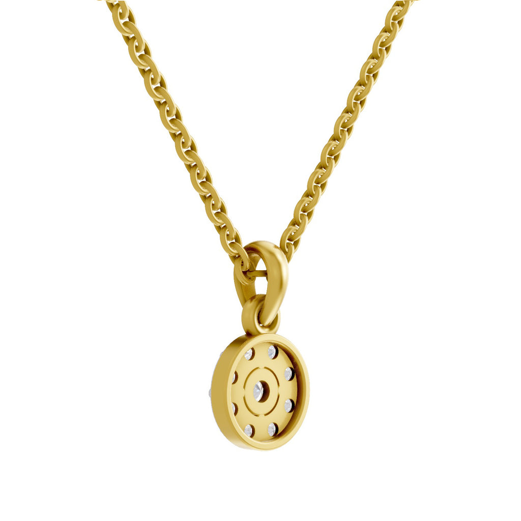 0.50 Carat Halo Diamond Pendant 14K - Rose Gold