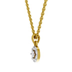 0.50 Carat Halo Diamond Pendant 14K - Rose Gold