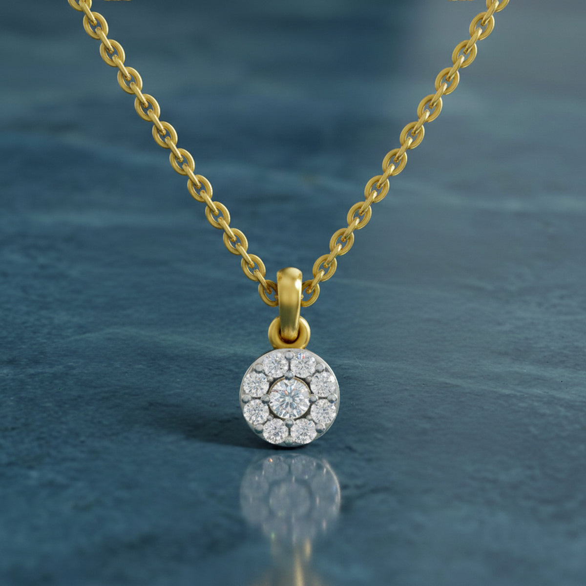 Sublime Halo Diamond Pendant