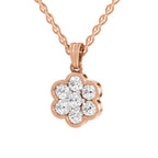 Enchanting Floral Cluster Diamond Pendant