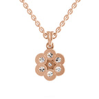 Enchanting Floral Cluster Diamond Pendant