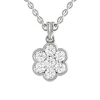 Enchanting Floral Cluster Diamond Pendant