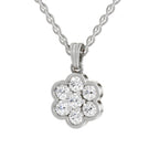 Enchanting Floral Cluster Diamond Pendant
