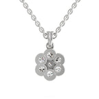 Enchanting Floral Cluster Diamond Pendant