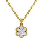 0.95 Carat Cluster Flower Diamond Pendant 14K - Rose Gold