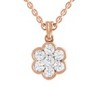 Enchanting Floral Cluster Diamond Pendant