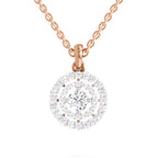 Refined Halo Diamond Pendant