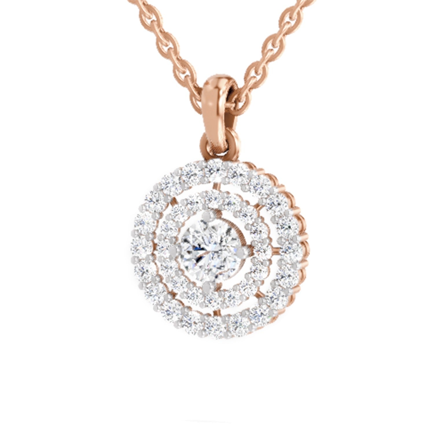 Refined Halo Diamond Pendant