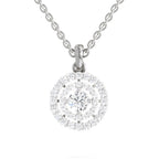 Refined Halo Diamond Pendant