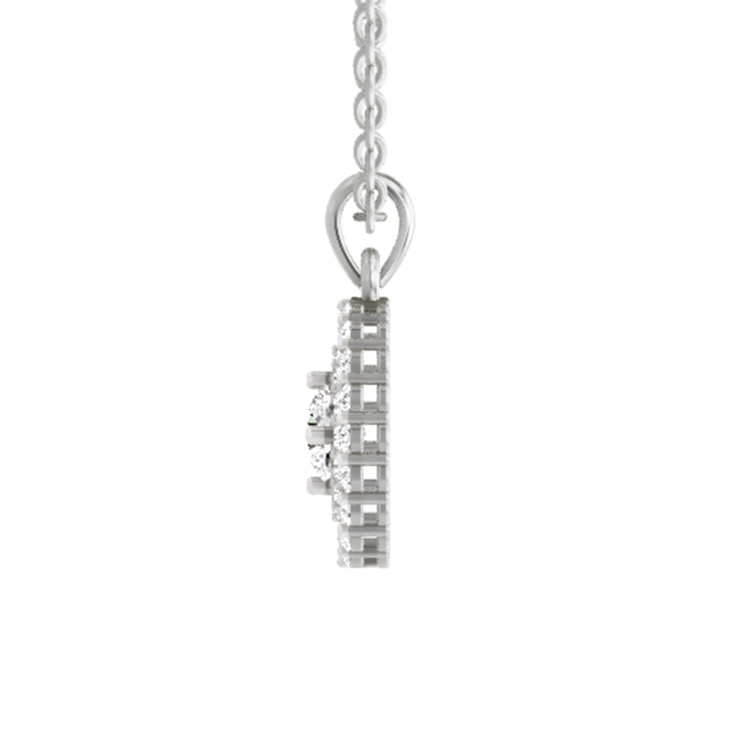 Refined Halo Diamond Pendant