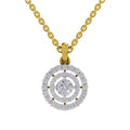 1.30 Carat Double Halo Diamond Pendant 14K - Rose Gold