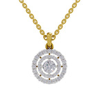 1.30 Carat Double Halo Diamond Pendant 14K - Rose Gold
