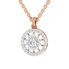 Glistening Halo Diamond Pendant