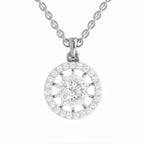 Glistening Halo Diamond Pendant