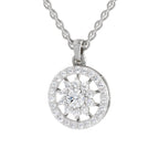 Glistening Halo Diamond Pendant