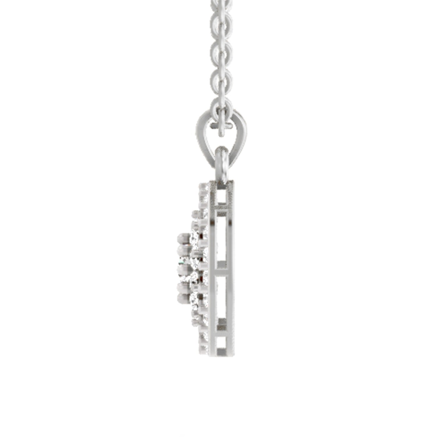 Glistening Halo Diamond Pendant