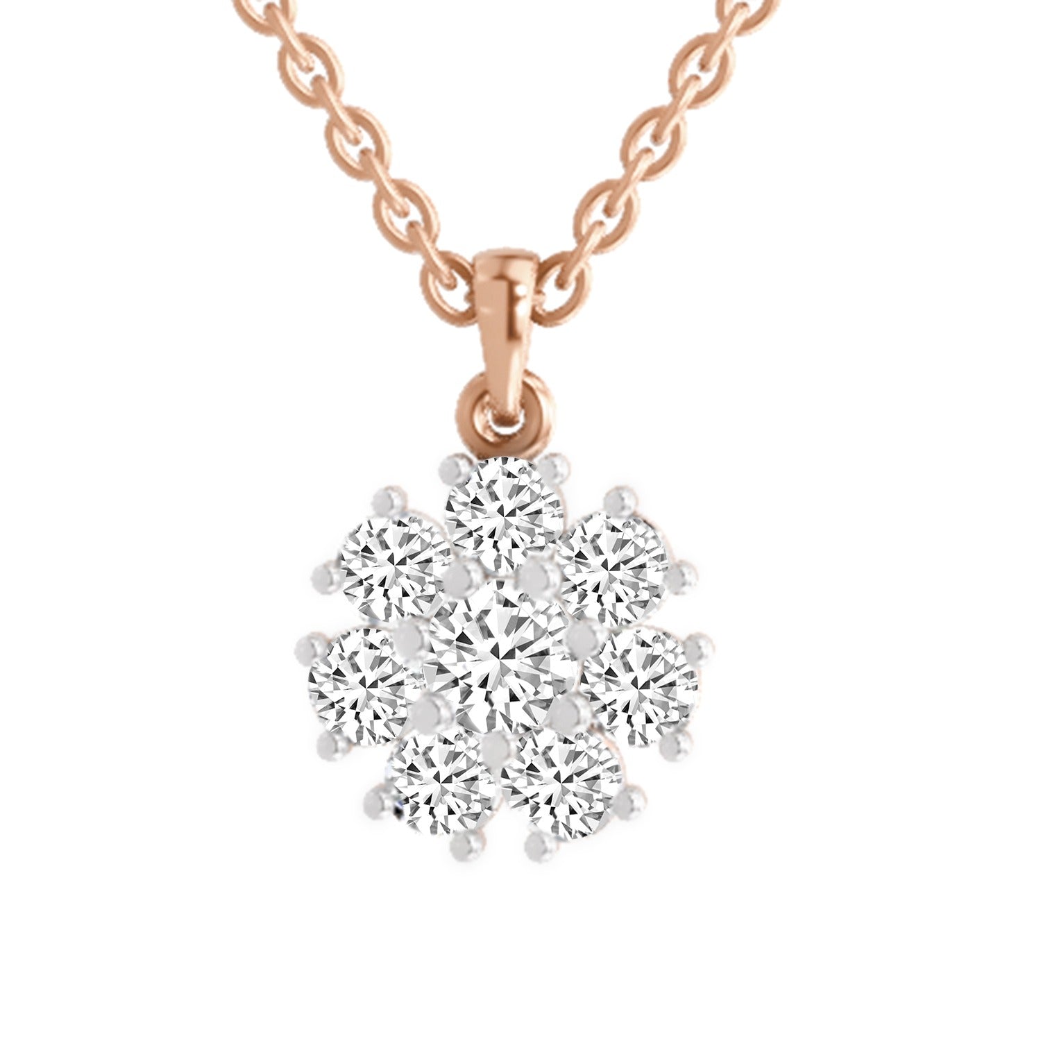 Timeless Floral Cluster Diamond Pendant