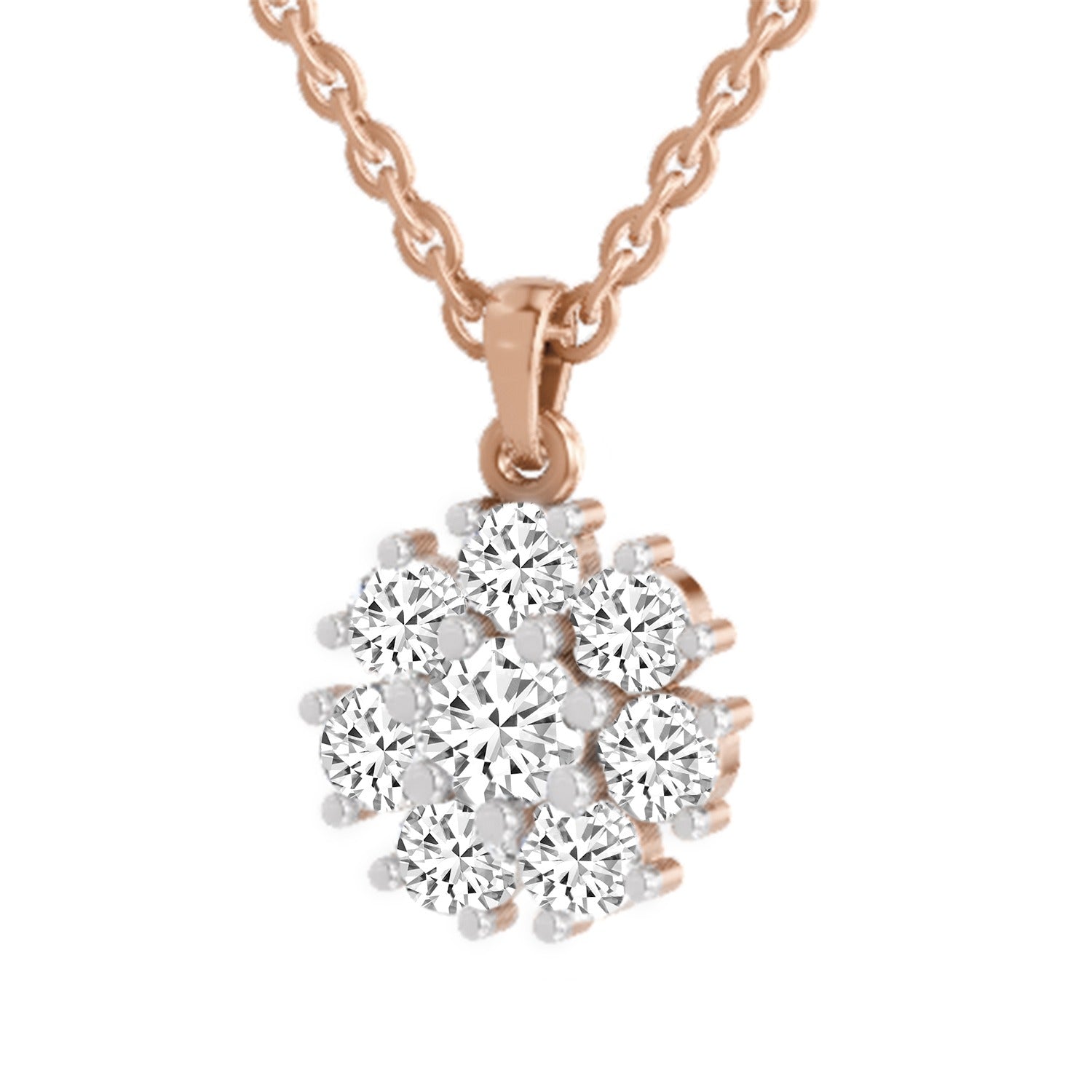 Timeless Floral Cluster Diamond Pendant
