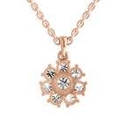 Timeless Floral Cluster Diamond Pendant