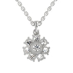 Timeless Floral Cluster Diamond Pendant