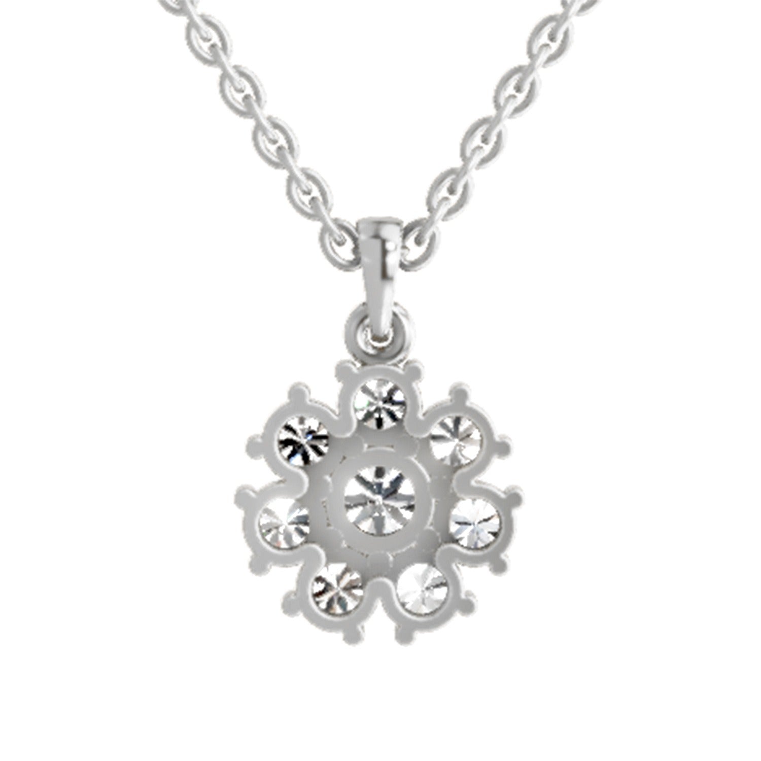 Timeless Floral Cluster Diamond Pendant